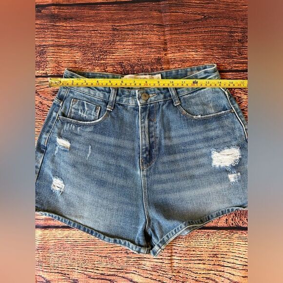 Zara Premium Trafaluc‎ Denim Jeans Shorts Womens Size 4 Blue - Picture 7 of 9